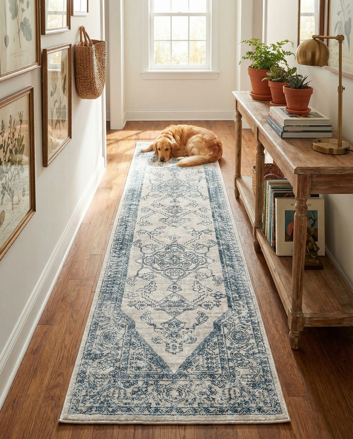 Coastal Haven Collection Area Rug -  Marina Runner Gray  lifestyle 175