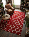 Trellis Mosaic Collection Area Rug -  Pergolatown (Red) Rectangle Red  lifestyle 13