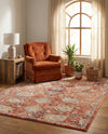 Seville Stripes Collection Area Rug -  Cordoba (Brick Red) Rectangle Brick Red  lifestyle 14