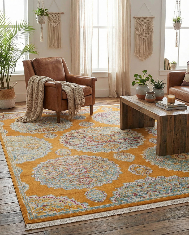 Arcadia Rugs Collection Area Rug -  Atlantis (Orange) Rectangle Orange  lifestyle 11