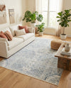 Coastal Haven Collection Area Rug -  Shoreline Rectangle Gray  lifestyle 5