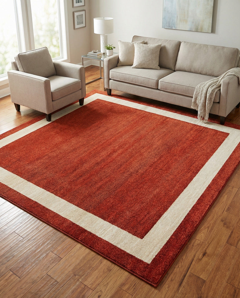 Studio Haven Collection Area Rug -  Alcove (Terracotta) Square Terracotta  lifestyle 27