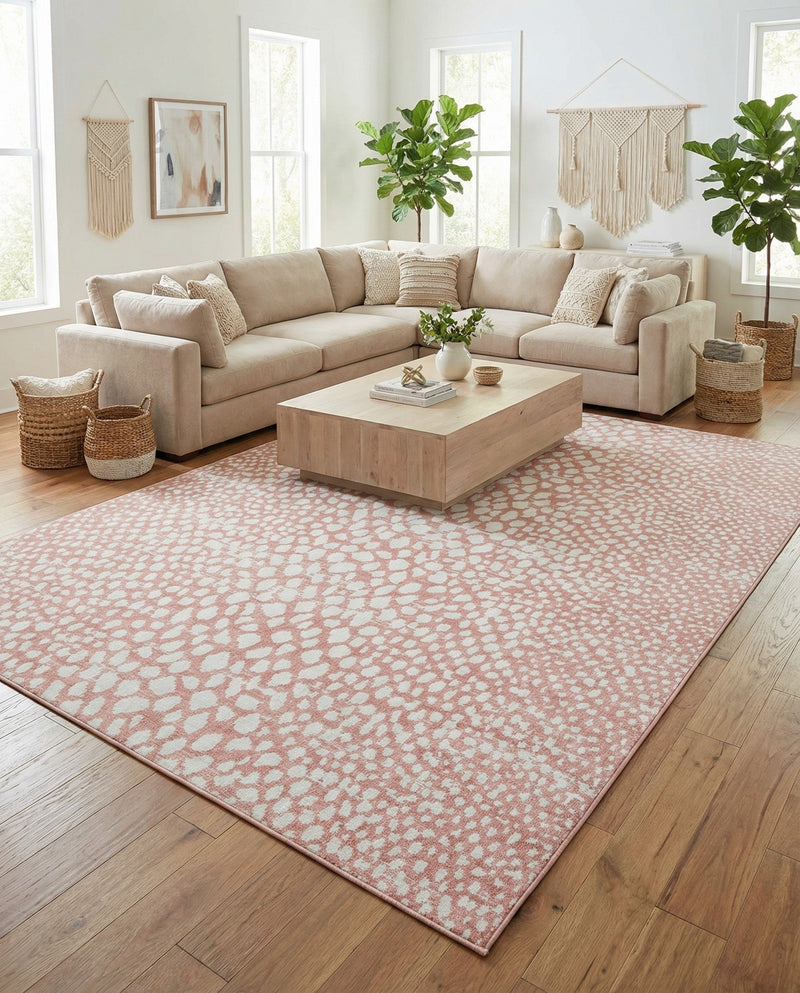 Aegean Elegance Washables Collection Area Rug -  Mykonos Rectangle Rose Pink  lifestyle 79