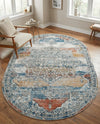 Mykonos Manor Collection Area Rug -  Tinos (Multi) Oval Multi  lifestyle 45