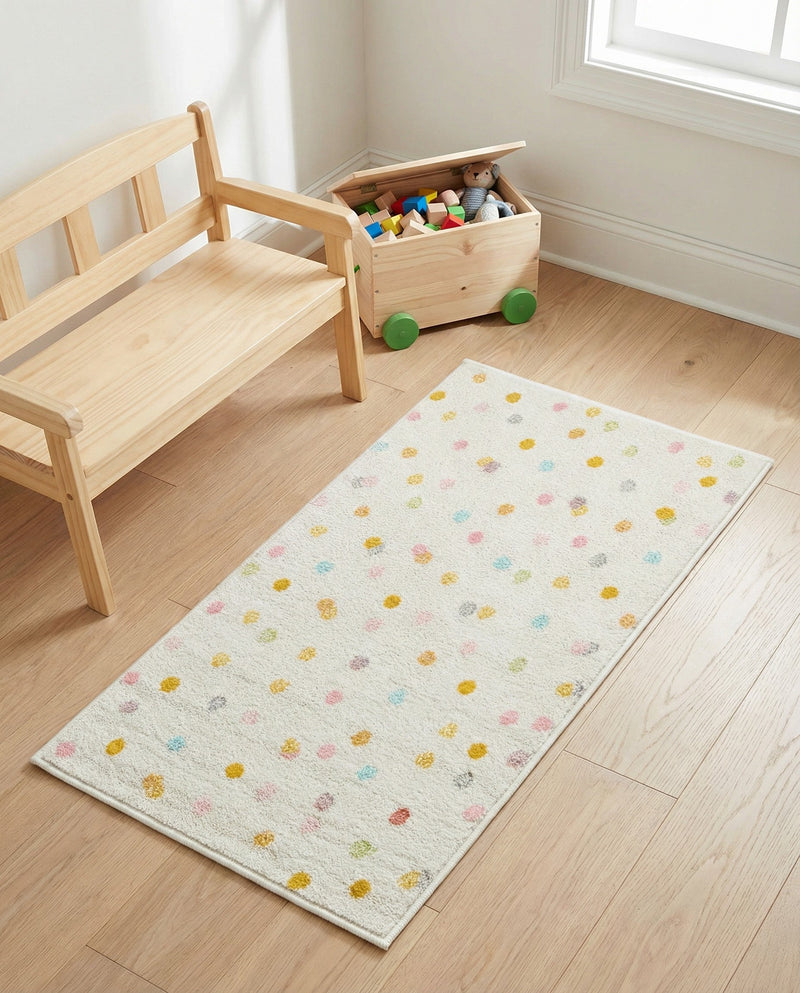 Wonder Tykes Collection Area Rug -  Fable Runner Ivory  lifestyle 37