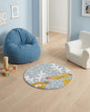Wonder Tykes Collection Area Rug -  Mystic Round Gray  lifestyle 36