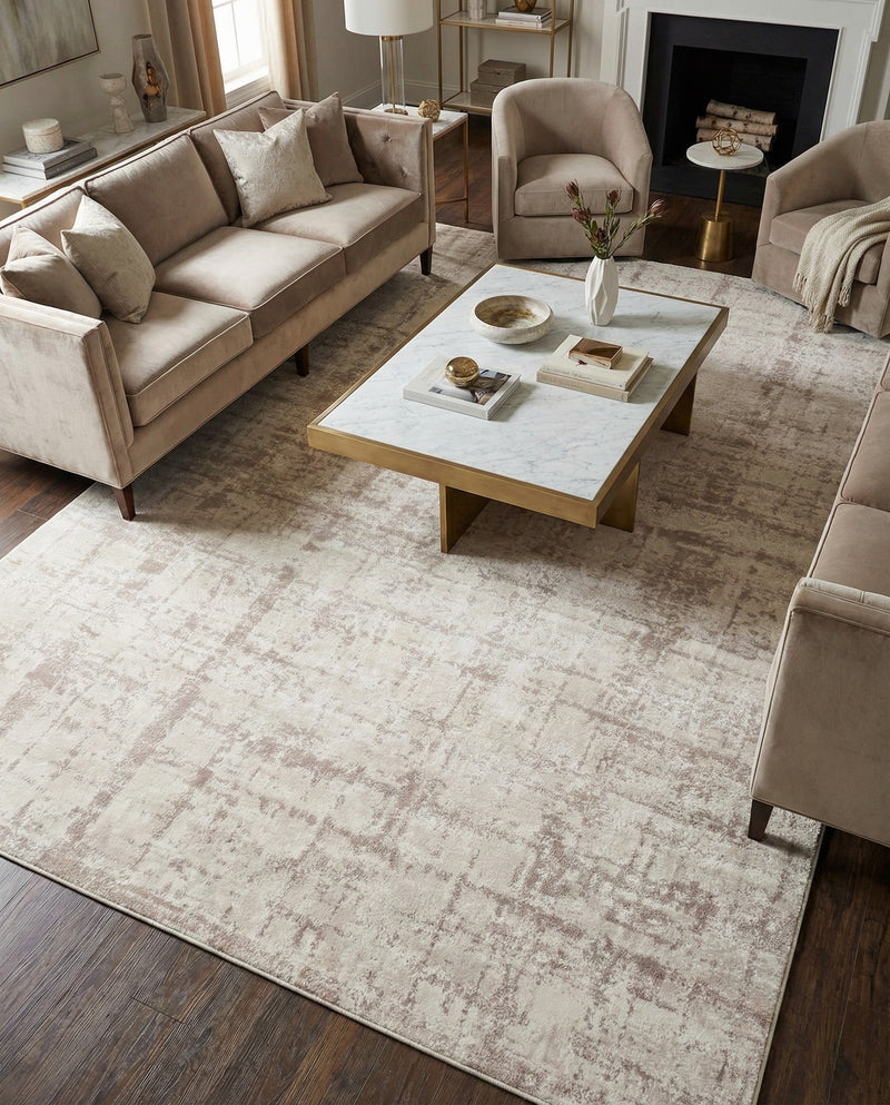Metro Heights Collection Area Rug -  Flatiron Rectangle Beige  lifestyle 38