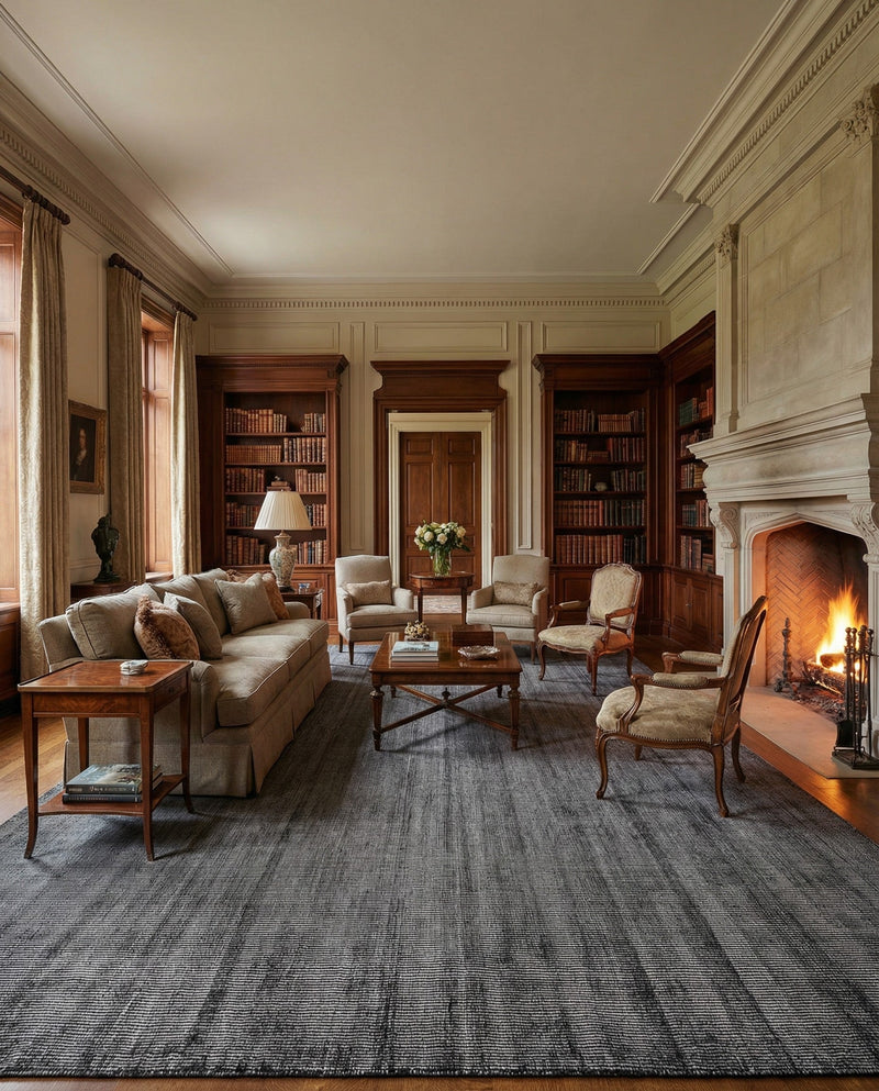 Berkshire Estate Collection Area Rug - Windsor (Blackberry) Square Blackberry  lifestyle 64
