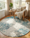 Colorburst Oasis Collection Area Rug -  Tropic Round Blue  lifestyle 63