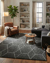 Trellis Mosaic Collection Area Rug - Arborville (Dark Gray) Square Dark Gray  lifestyle 54