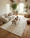 Sahara Berber Wool Collection Area Rug - Marrakesh Rectangle Pure Ivory  lifestyle 23