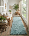 Alpine Plush Collection Area Rug -  Cortina (Aqua) Runner Aqua  lifestyle 72