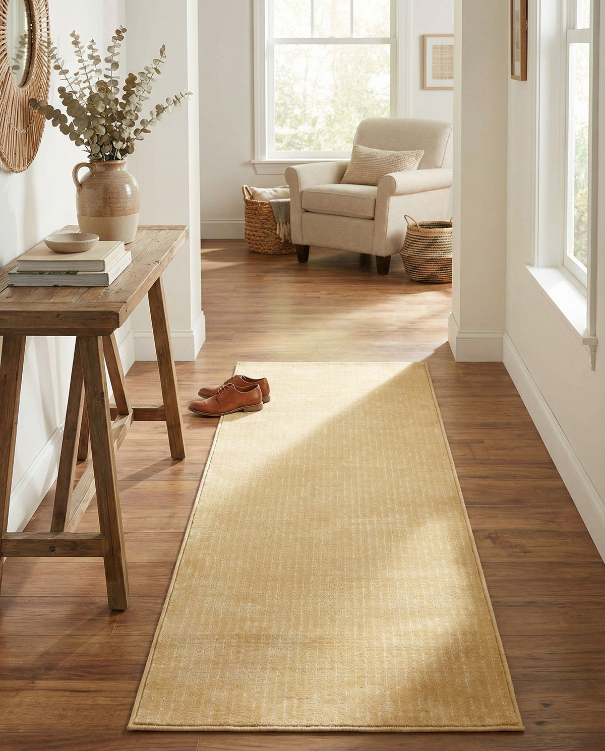 Aravalli Collection Area Rug -  Jaisalmer Runner Beige and Cream  lifestyle 192