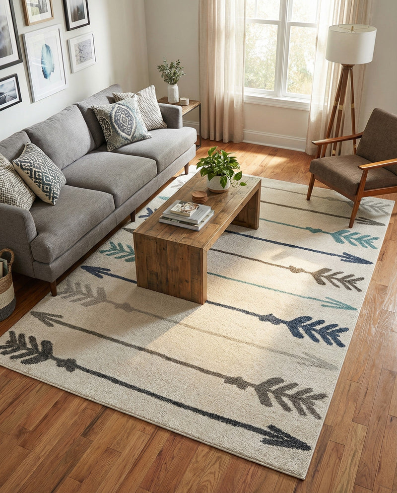 Autumn Meadow Collection Area Rug -  Junipervale Rectangle Ivory  lifestyle 28