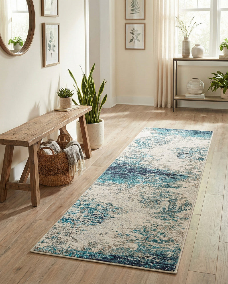 Colorburst Oasis Collection Area Rug -  Tropic Runner Blue  lifestyle 74