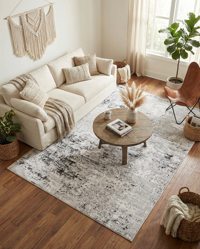 Dresden Elegance Collection Area Rug -  Pirna Rectangle Gray  lifestyle 11