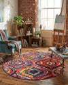 Marrakesh Elegance Collection Area Rug -  Bahia Round Multi  lifestyle 39