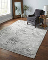 Bloomsbury Elegance Collection Area Rug - Mayfair Rectangle Gray  lifestyle 16