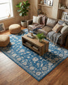 Charleston Elegance Collection Area Rug -  Seaport (Blue) Rectangle Blue  lifestyle 23