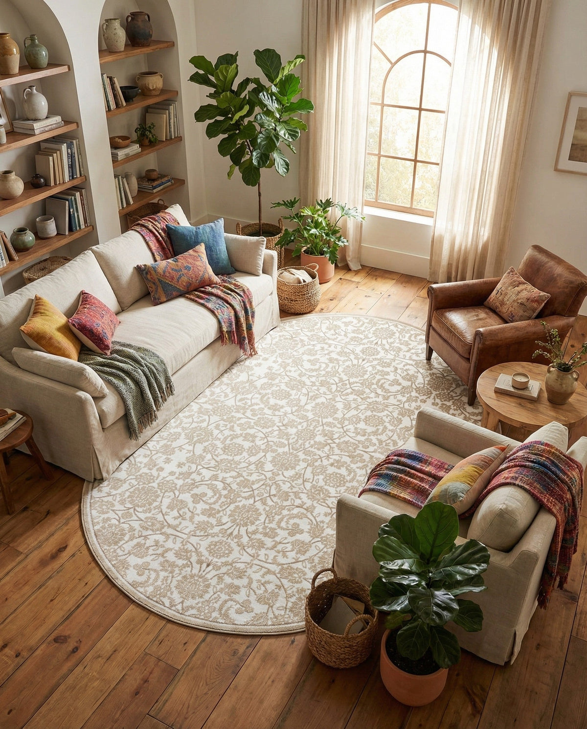 Andes Summit Collection Area Rug -  Chimborazo Oval Snow White  lifestyle 151