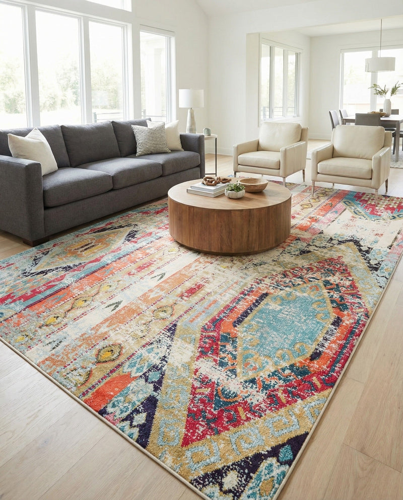 Sedona Vista Collection Area Rug -  Cholla Rectangle Multi  lifestyle 7
