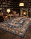 Eden Oasis Collection Area Rug -  Refuge (Blue) Rectangle Blue  lifestyle 5