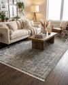 Caribbean Breeze Collection Area Rug -  Utila Rectangle Fume Gray  lifestyle 7
