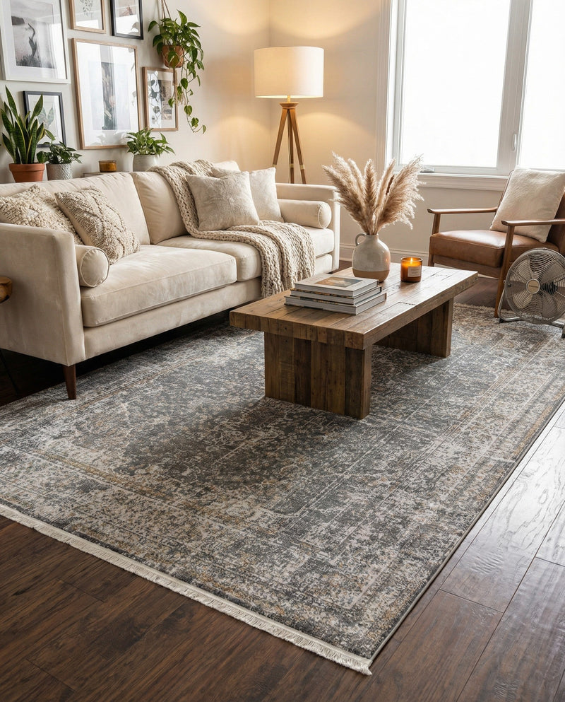 Caribbean Breeze Collection Area Rug -  Utila Rectangle Fume Gray  lifestyle 7