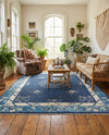 Bazaar Chic Collection Area Rug -  Ouarzazate Rectangle Navy Blue  lifestyle 15