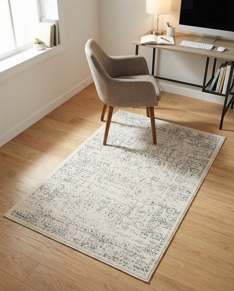 Savannah Soiree Collection Area Rug -  Everglade (White) Rectangle White  lifestyle 6