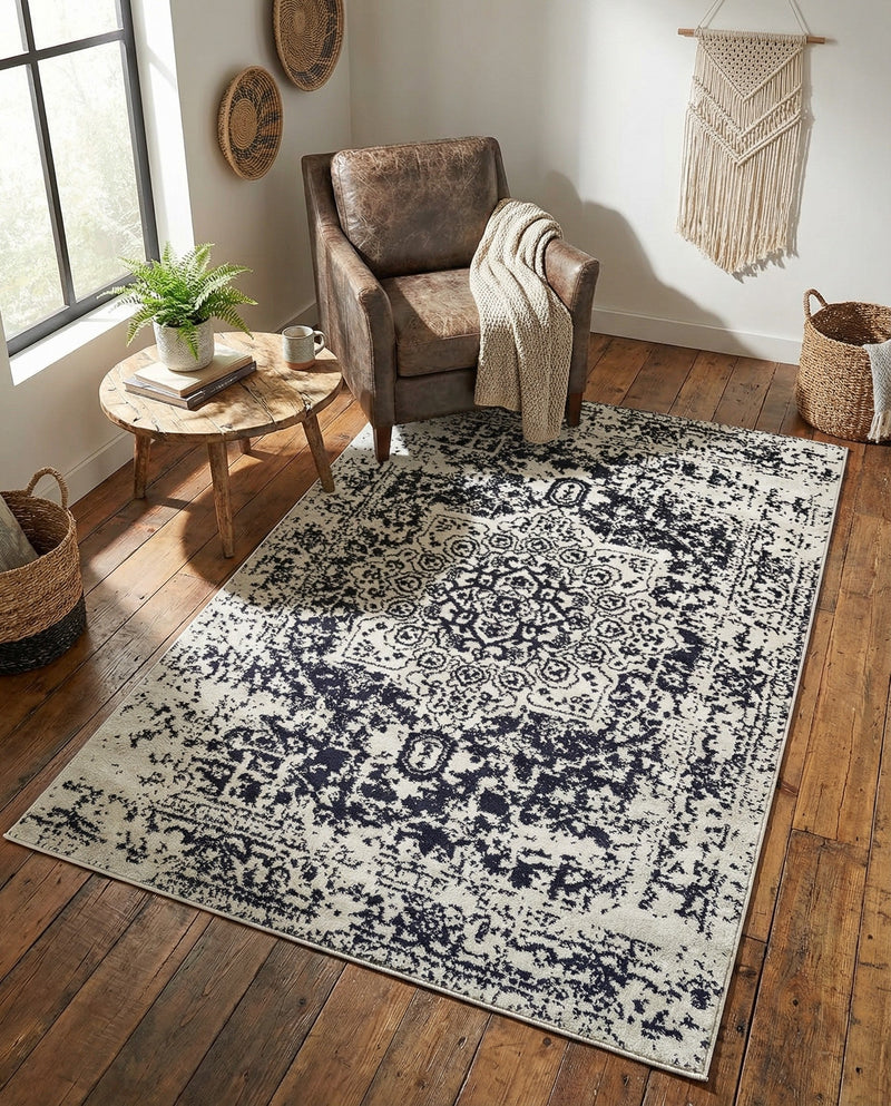 Georgetown Rugs Collection Area Rug - Dupont (Blue) Rectangle Blue  lifestyle 18