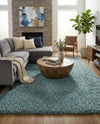 Plush Oasis Collection Area Rug - Serenity (Light Slate Blue) Rectangle Light Slate Blue  lifestyle 27