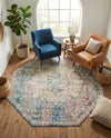 Coastal Haven Collection Area Rug - Seabreeze (Multi) Octagon Multi  lifestyle 60