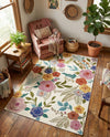 Meadow Breeze Collection Area Rug -  Petal Rectangle Ivory  lifestyle 35