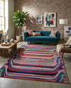 Chromatic Oasis Collection Area Rug -  Dapple Rectangle Multi  lifestyle 6
