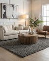 Eternal Plush Oasis Collection Area Rug -  Tranquility (Smoke) Square Smoke  lifestyle 64