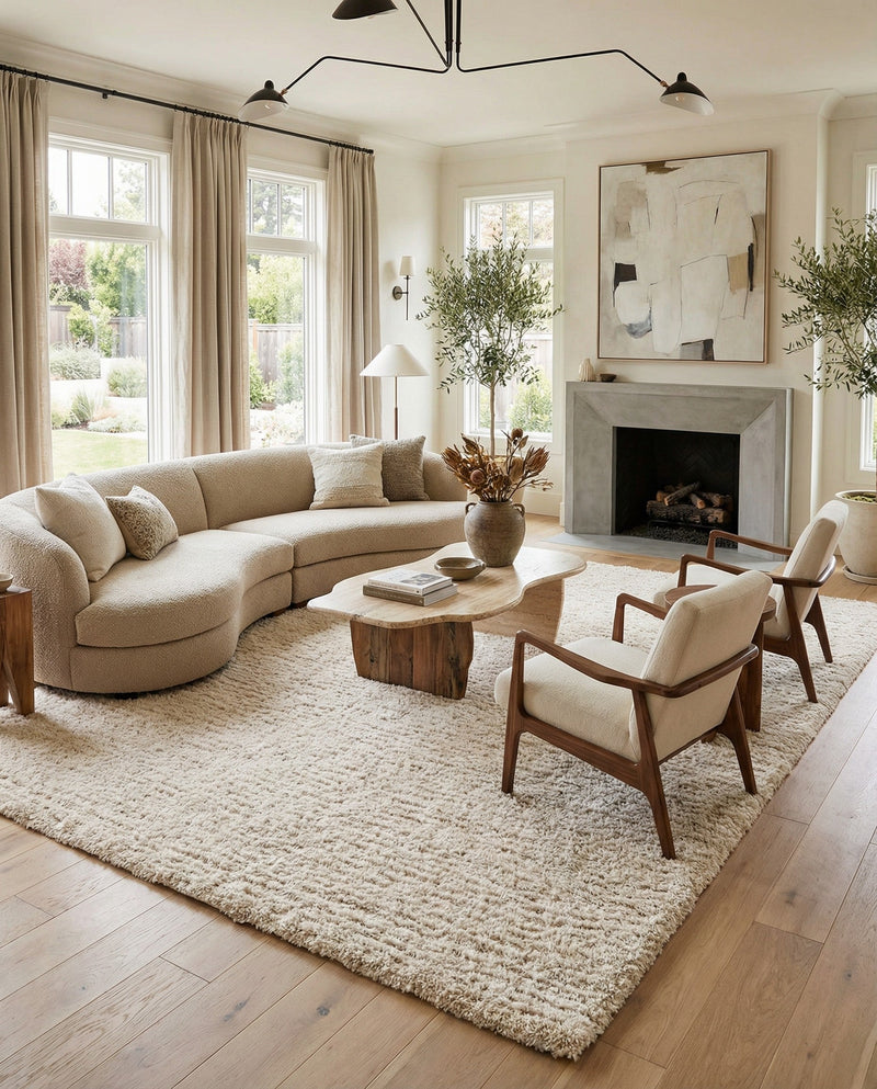 Eternal Plush Oasis Collection Area Rug -  Tranquility (Linen) Rectangle Linen  lifestyle 15