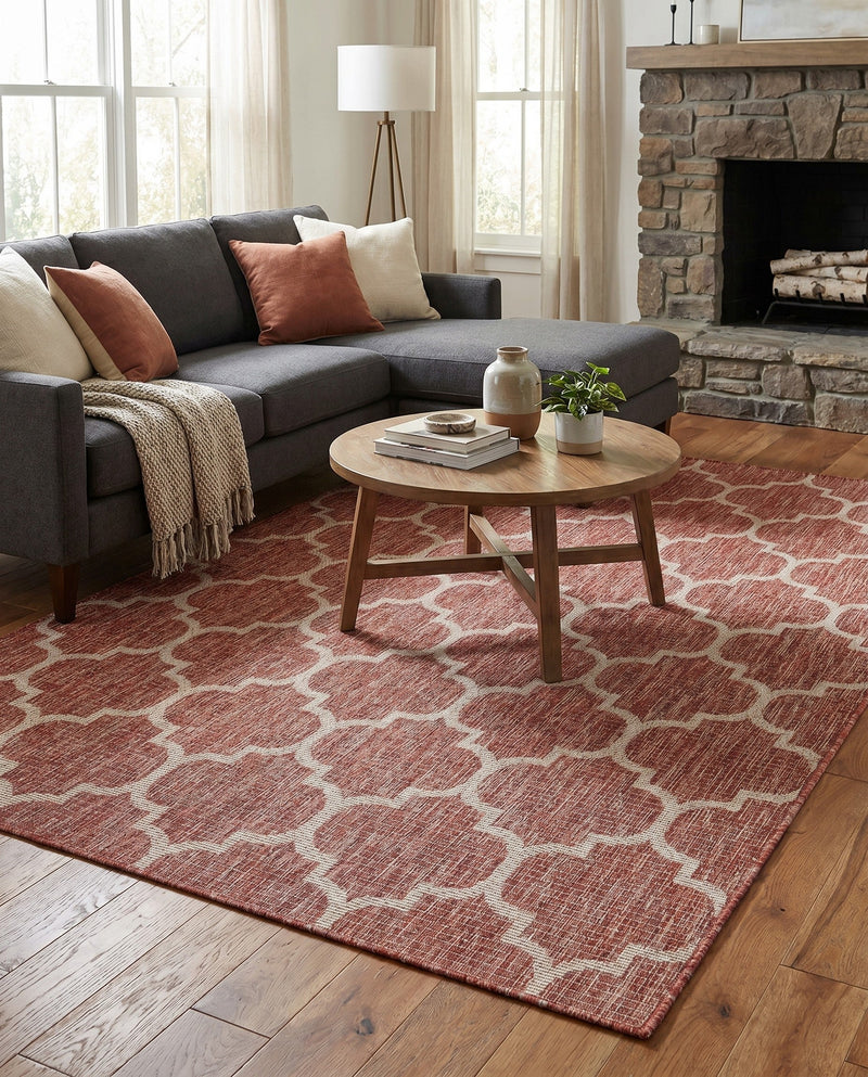 Savannah Pergola Collection Area Rug - Arbor (Rust Red) Rectangle Rust Red  lifestyle 21