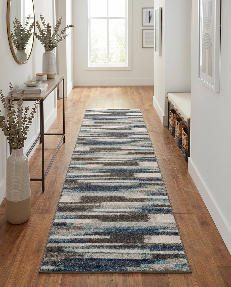 Autumn Meadow Collection Area Rug -  Duskridge Runner Blue Gray  lifestyle 58
