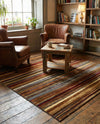 Bistro Lounge Collection Area Rug -  Americano Square Beige  lifestyle 50