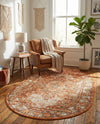 Savannah Soiree Collection Area Rug -  Everglade (Rust Red) Oval Rust Red  lifestyle 51