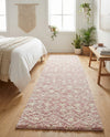 Berber Lattice Shag Collection Area Rug - Atlas (Light Pink) Runner Light Pink  lifestyle 61