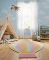 Whimsy Wonders Wool Collection Area Rug -  Oasis Square Multi  lifestyle 6