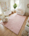 Eternal Plush Oasis Collection Area Rug -  Tranquility (Pink Lace) Rectangle Pink Lace  lifestyle 14