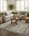 Coastal Terrace Collection Area Rug -  Marina Rectangle Ivory and Beige  lifestyle 18