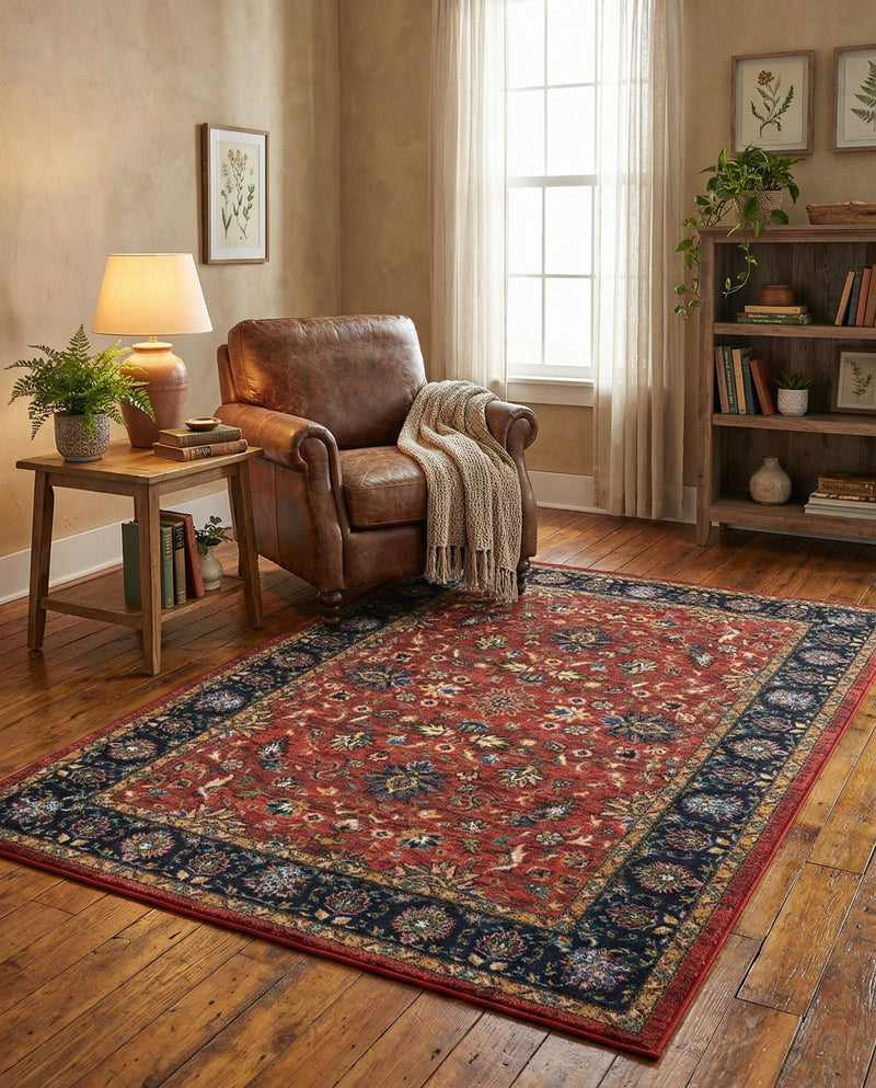 Casablanca Tapestry Collection Area Rug -  Marrakech (Classic Red) Rectangle Classic Red  lifestyle 10