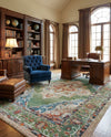 Savannah Soiree Collection Area Rug - Serengeti (Green) Rectangle Green  lifestyle 3