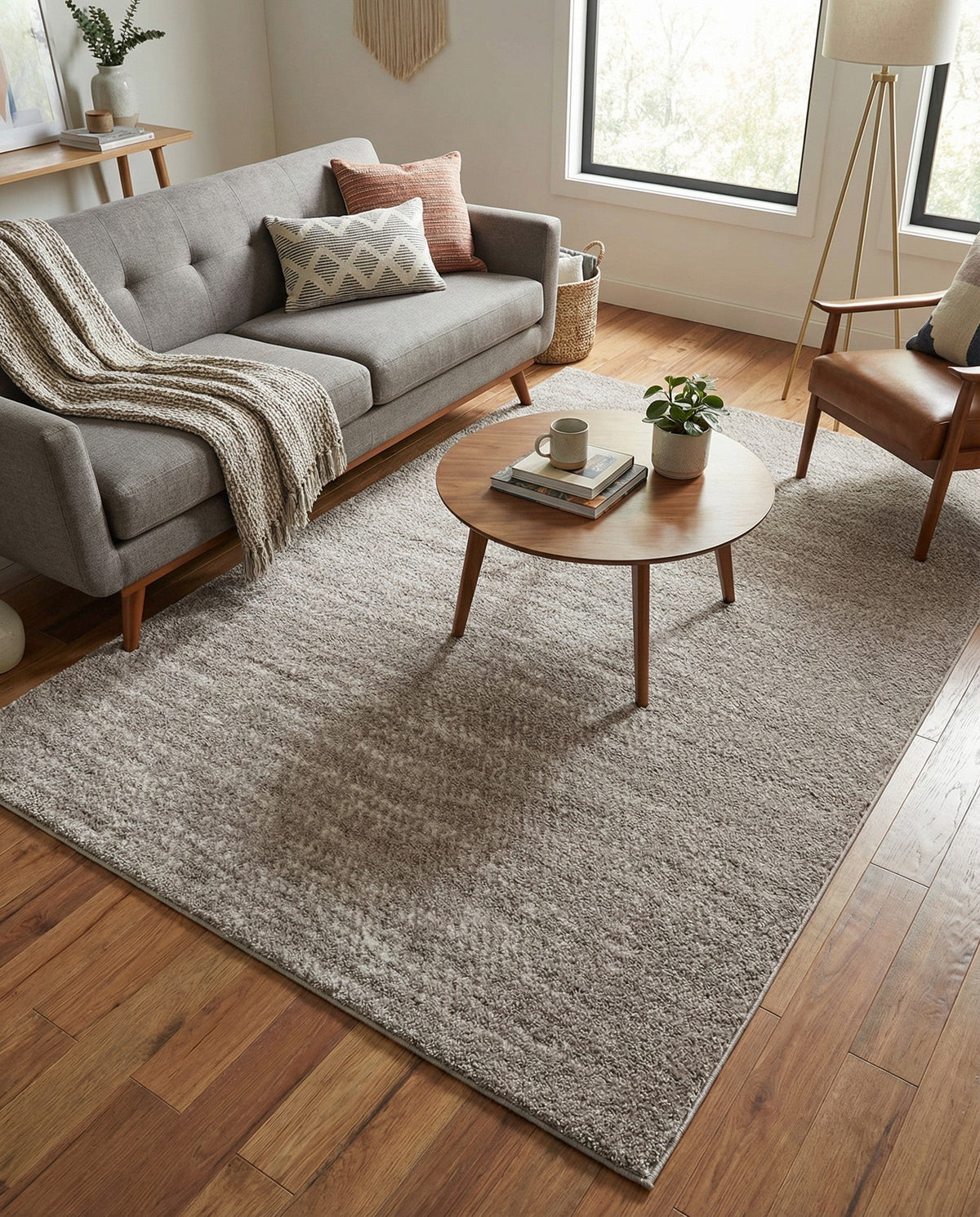 Sienna Collection Area Rug -  Verona Rectangle Cloud Gray  lifestyle 56