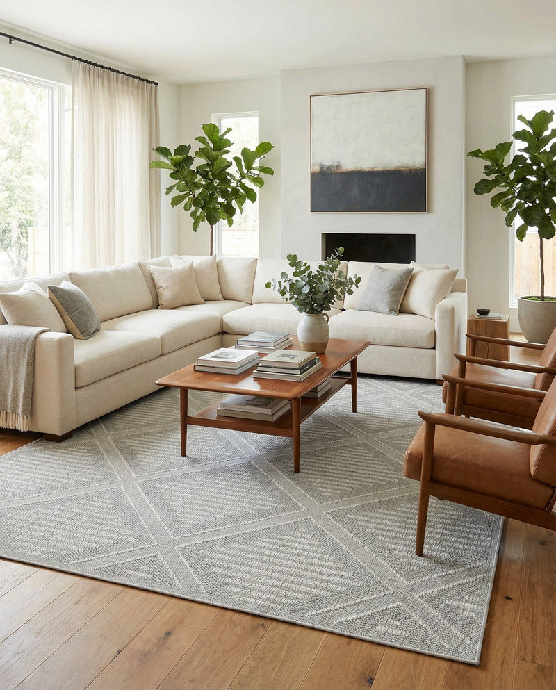 Savannah Pergola Collection Area Rug -  Eden Rectangle Light Gray  lifestyle 27
