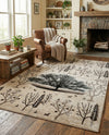 Coastal Haven Collection Area Rug -  Coastline Rectangle Beige  lifestyle 10